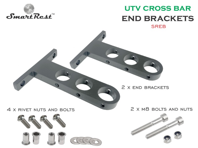 SmartRest UTV Universal Cross Bar End Brackets