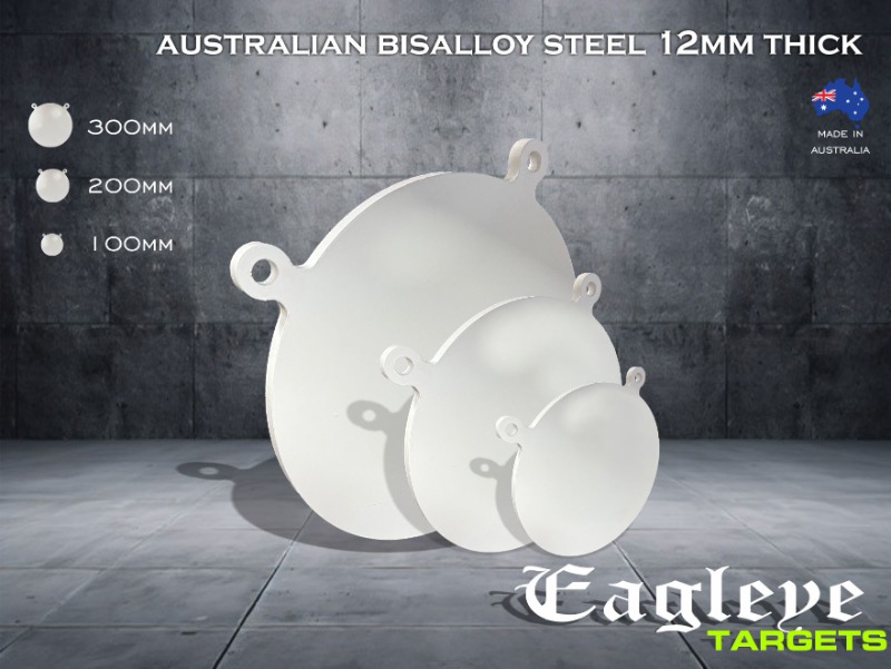 Gongs - Hardened Australian Bisalloy Armour steel - Eagleye Brand