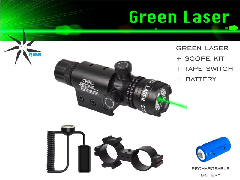 Green Laser + Scope Kit + Battery