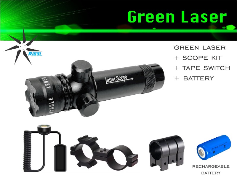 Green Laser + Scope Kit + Battery