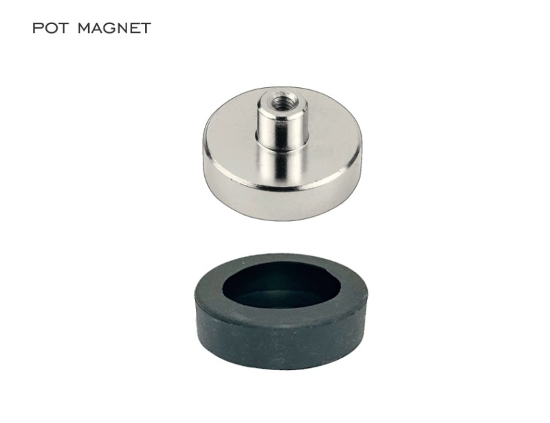 Magnetic foot - Pot magnet female M6 thread
