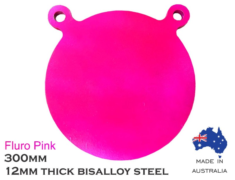 Steel Gongs 300mm Fluro PINK Bisalloy