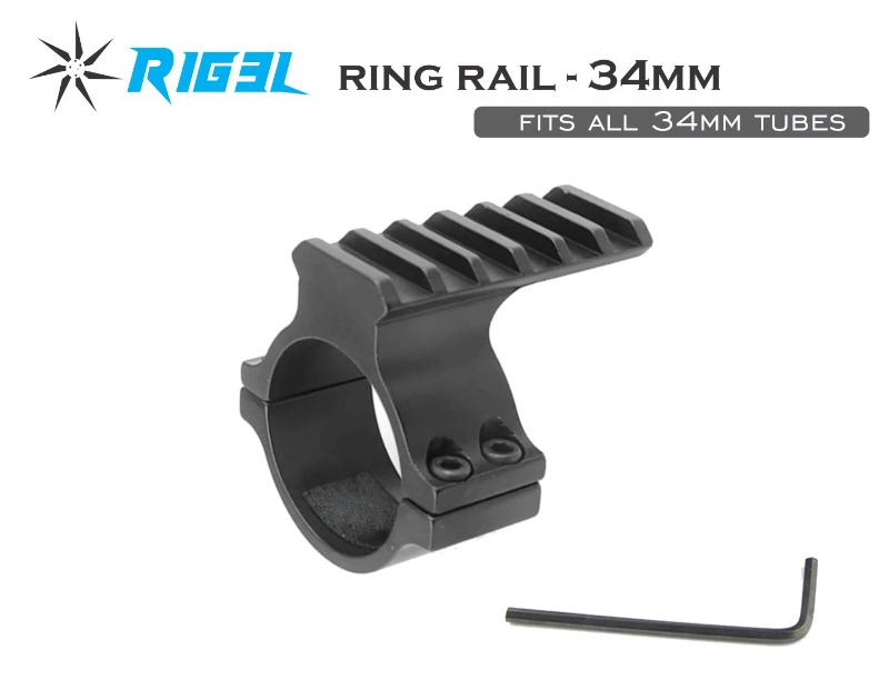 Ring Rail Scope Mount - 34mm for torches, scopes and laser