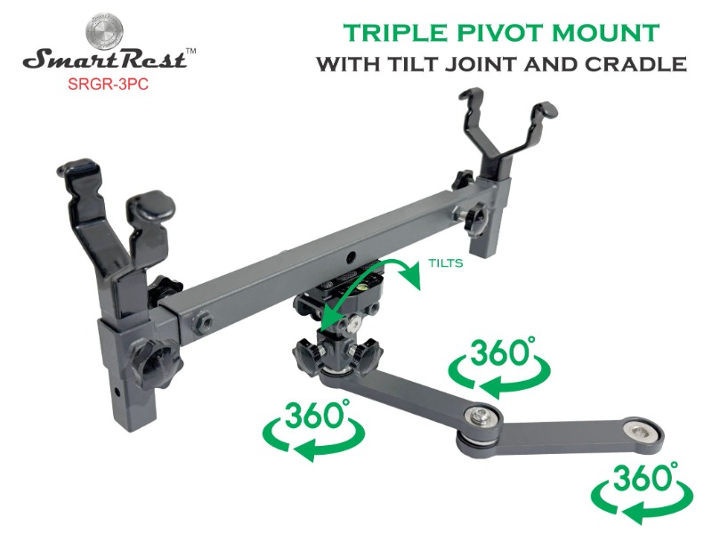 SmartRest Triple Pivot Mount + Cradle